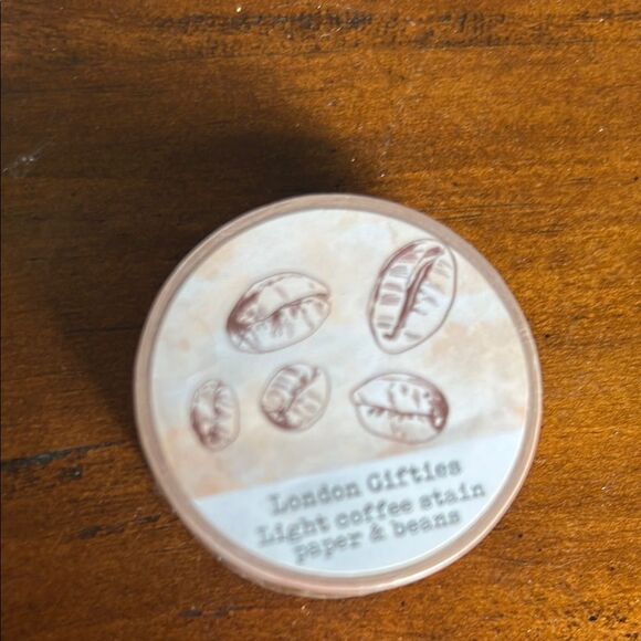 London Gifties Light Coffee Stain Paper & Beans Washi NEW - Picture 4 of 4